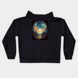 River of Space and times Kids Hoodie